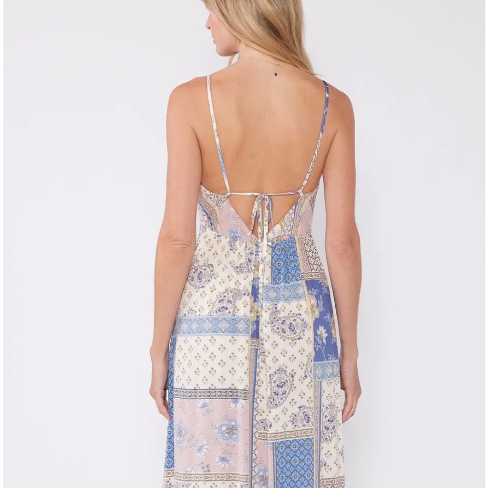 Love Stitch Women's Patchwork Maxi Dress - Lilac/Blue/Pink and Cream - Picture 3 of 5